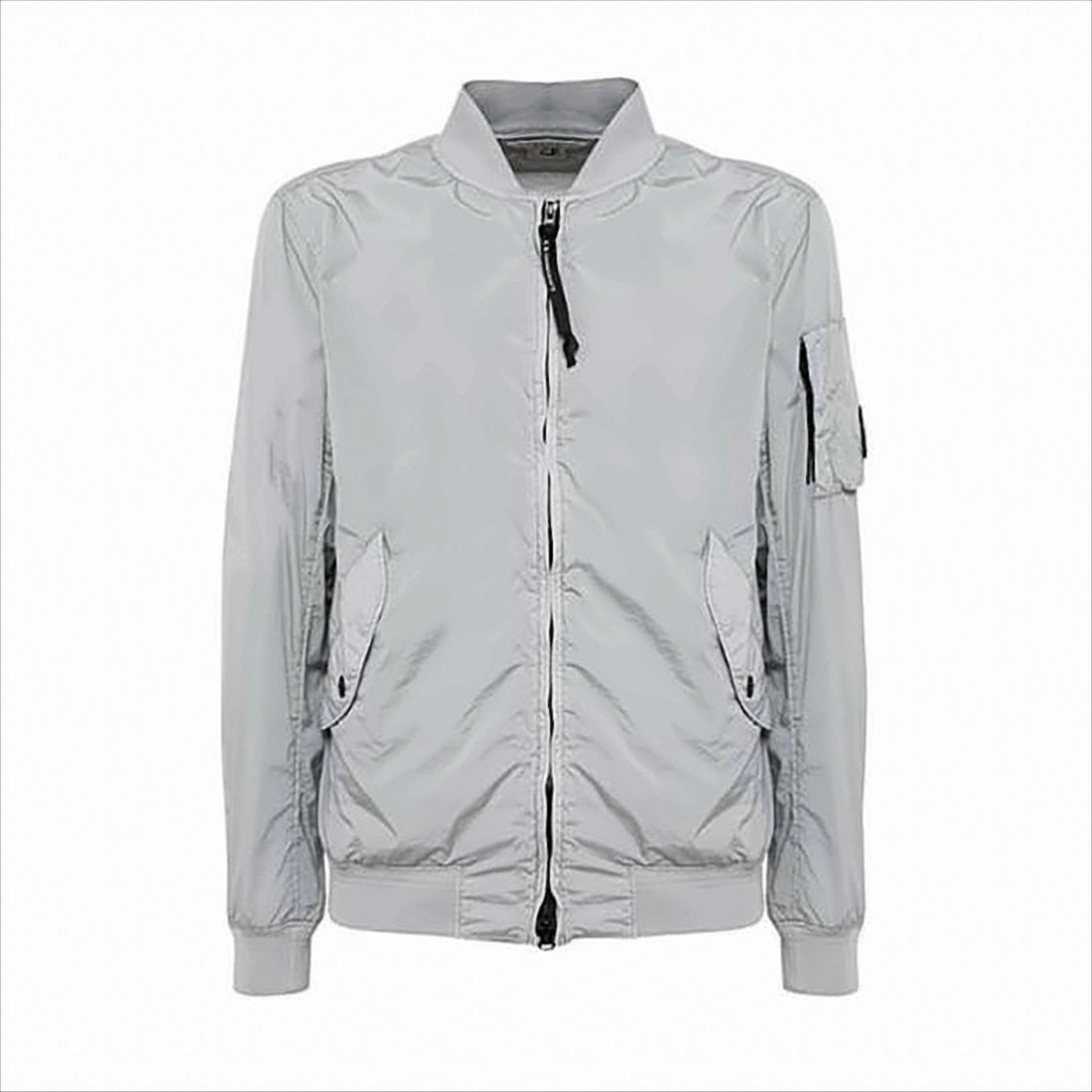 Lightweight Silver Bomber Jacket With Modern Design