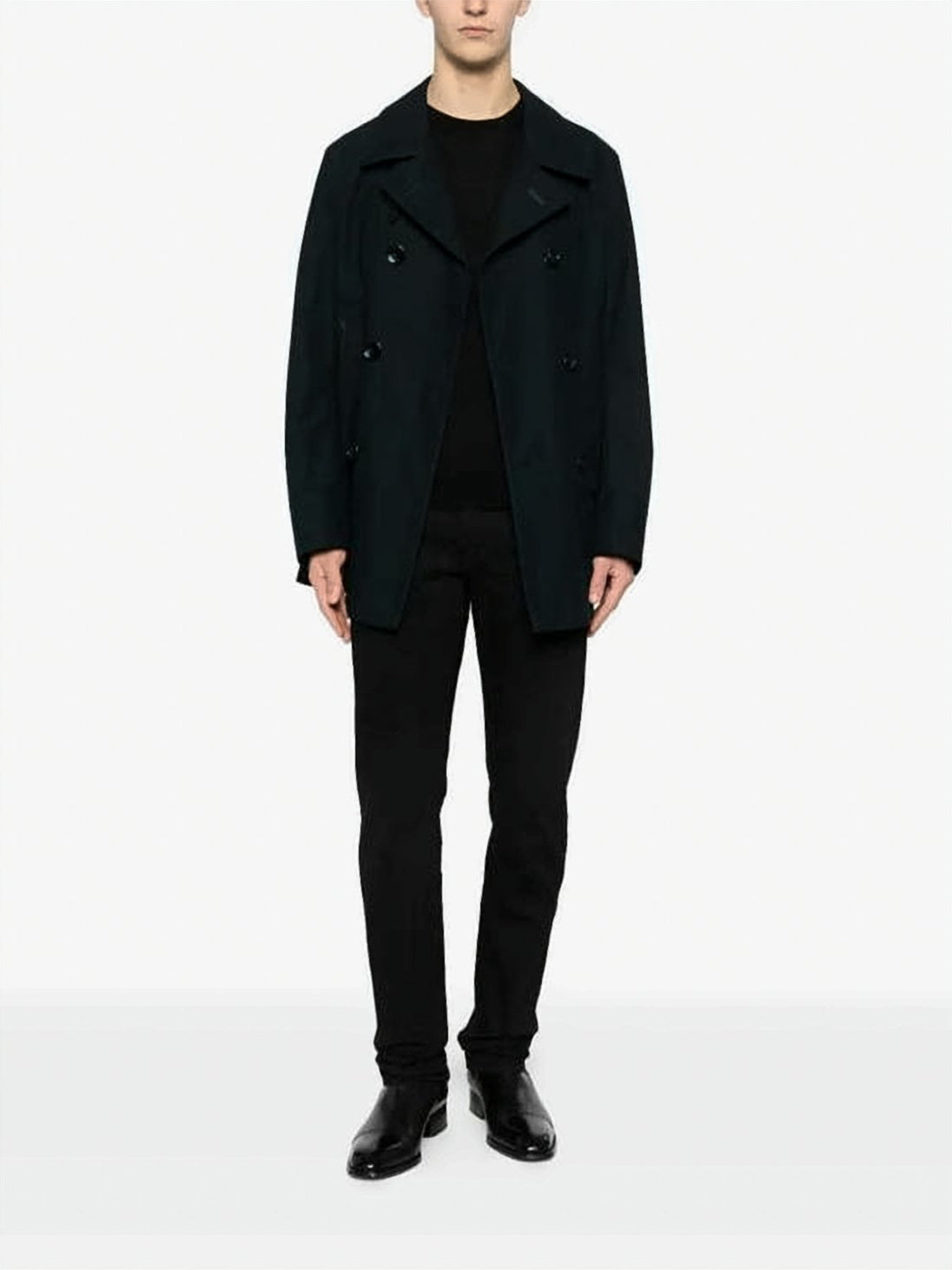 Slim Fit Black Denim Pants with Classic Five-Pocket Design