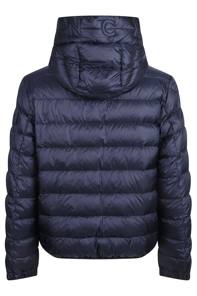 Horizontal Quilted Down Jacket with Hood
