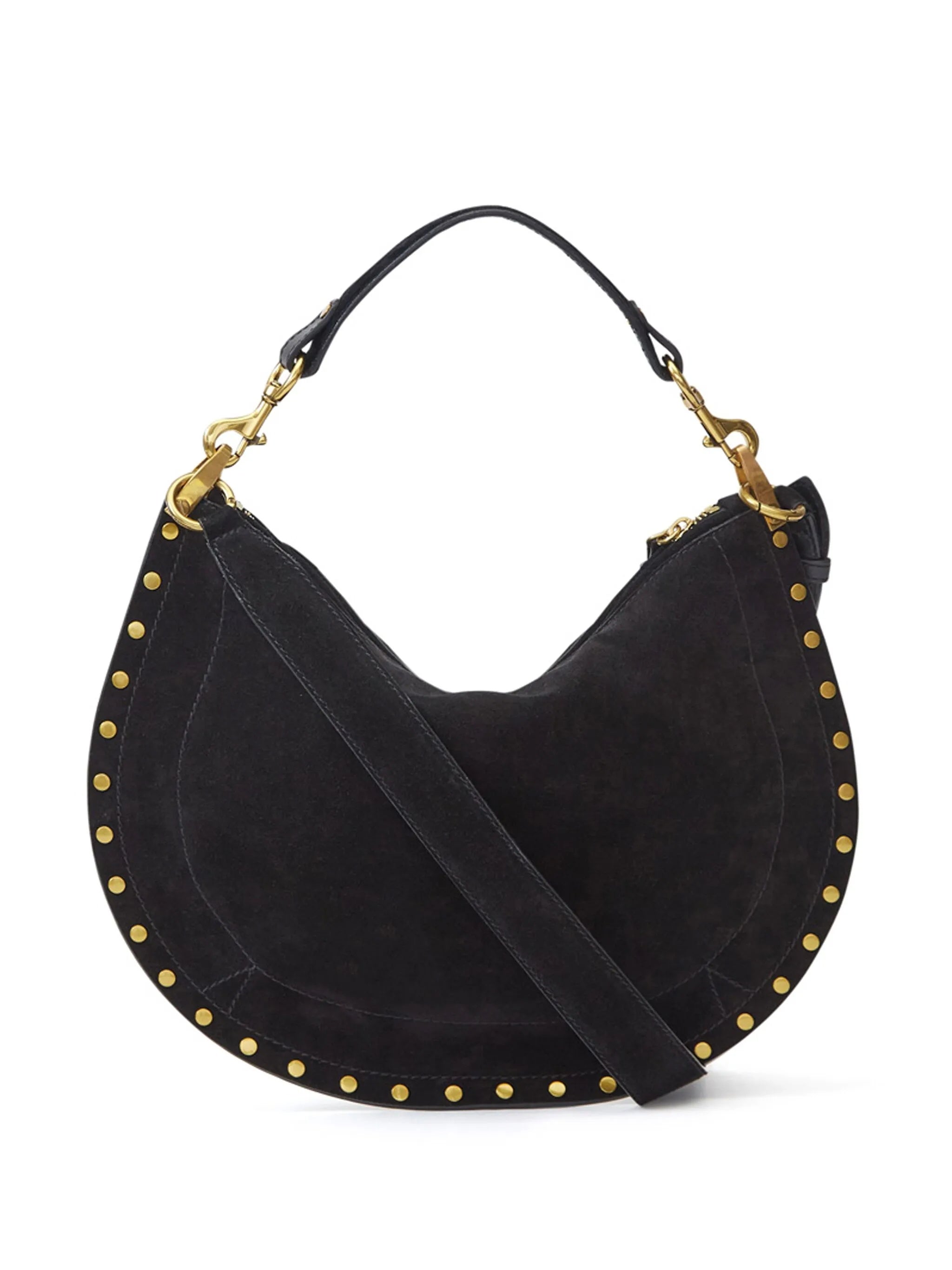 Black Oskan Soft Crescent Shoulder Bag