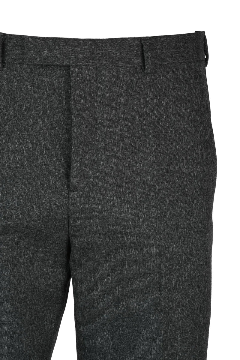 Virgin Wool Silk Trousers - Grey