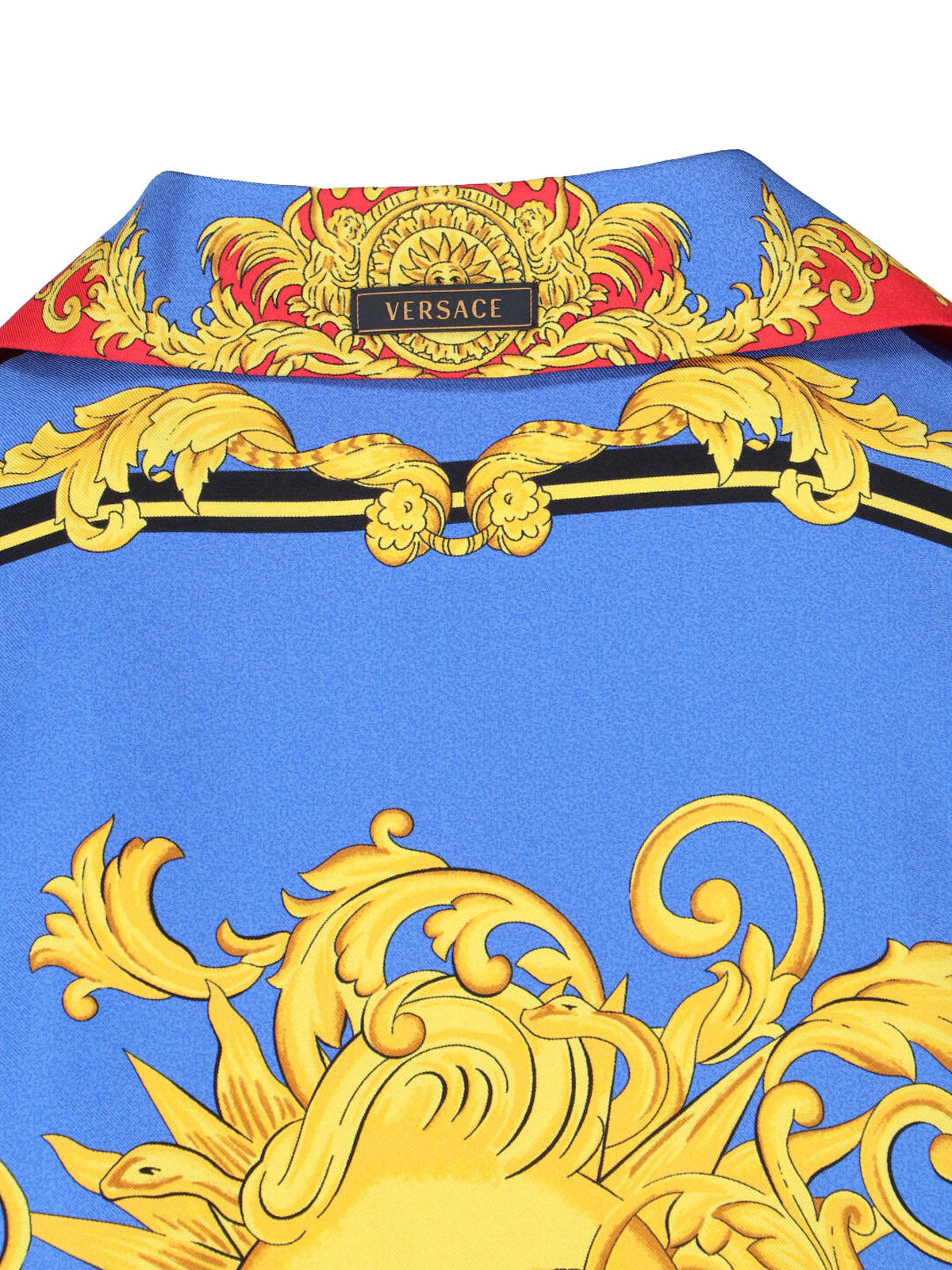 Multicolor Artistic Motifs Silk Shirt