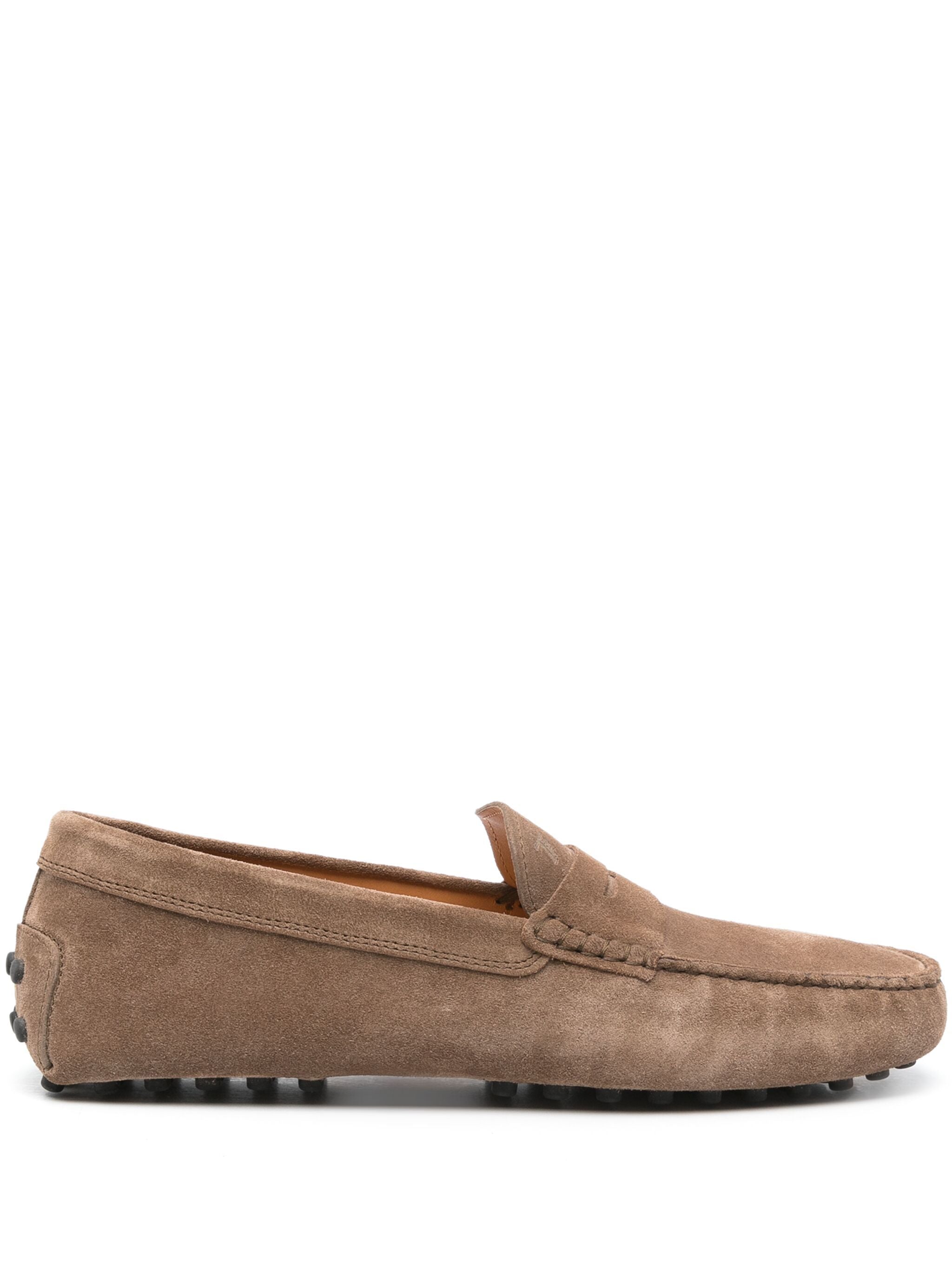 Brown Calzature Classic Soft Suede Loafers