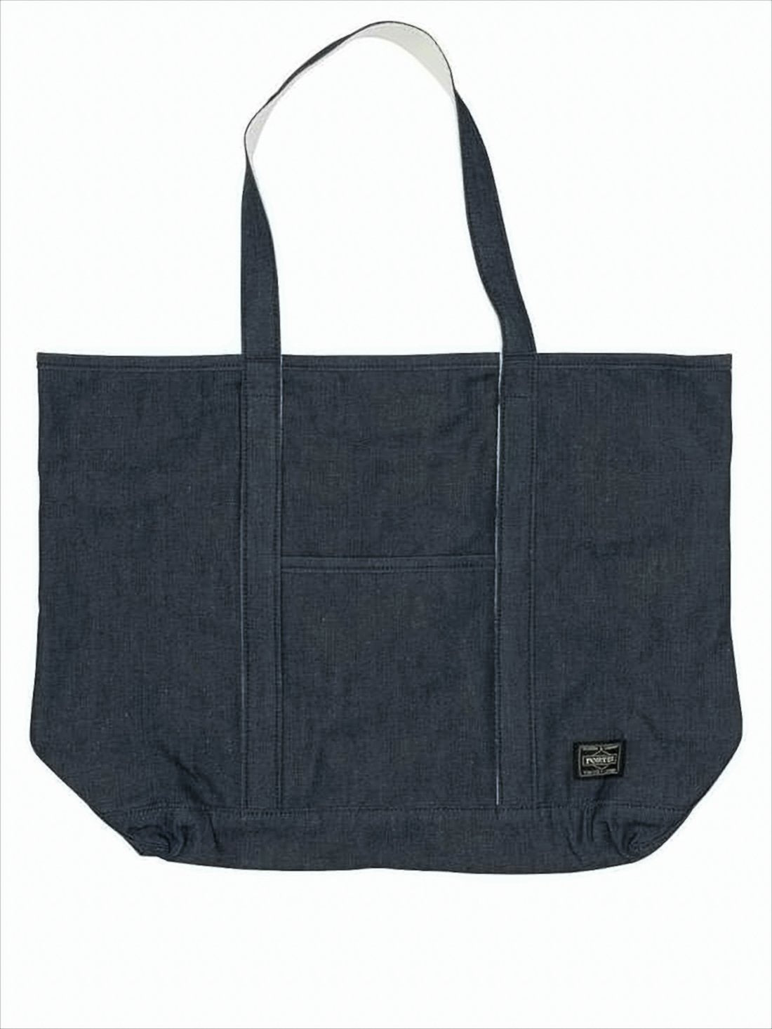 Rectangular Blue Cotton Shoulder Bag
