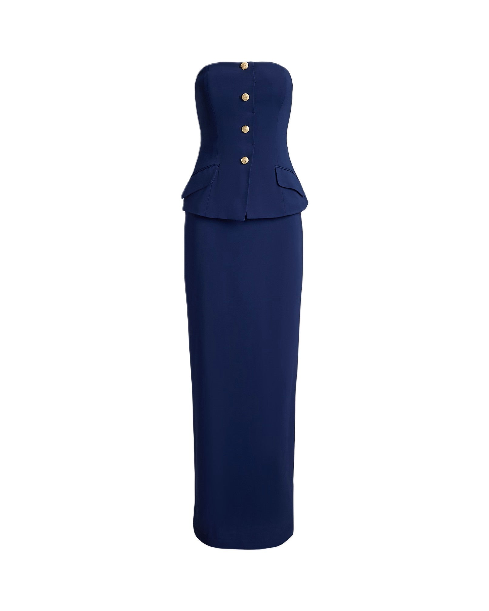 Navy Blue Stretch Cady Dress