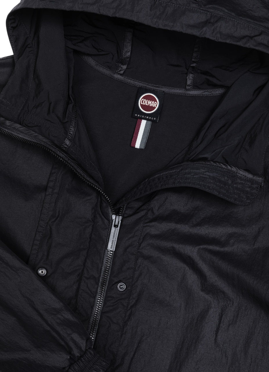 Lightweight Water-Repellent Windbreaker With Fixed Hood