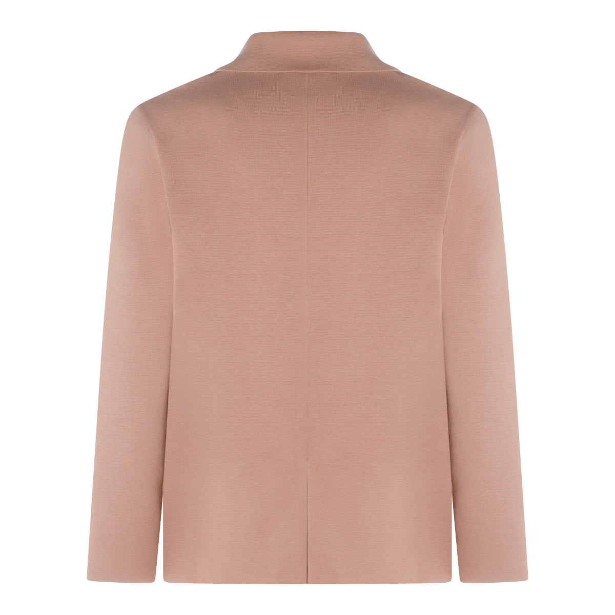 Camel Cotton Blazer With Lapel Collar