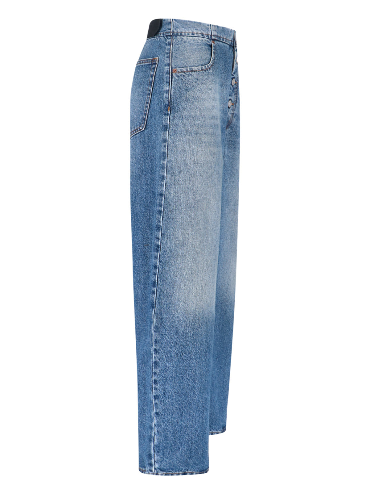 Light Blue Straight-Leg Denim Jeans