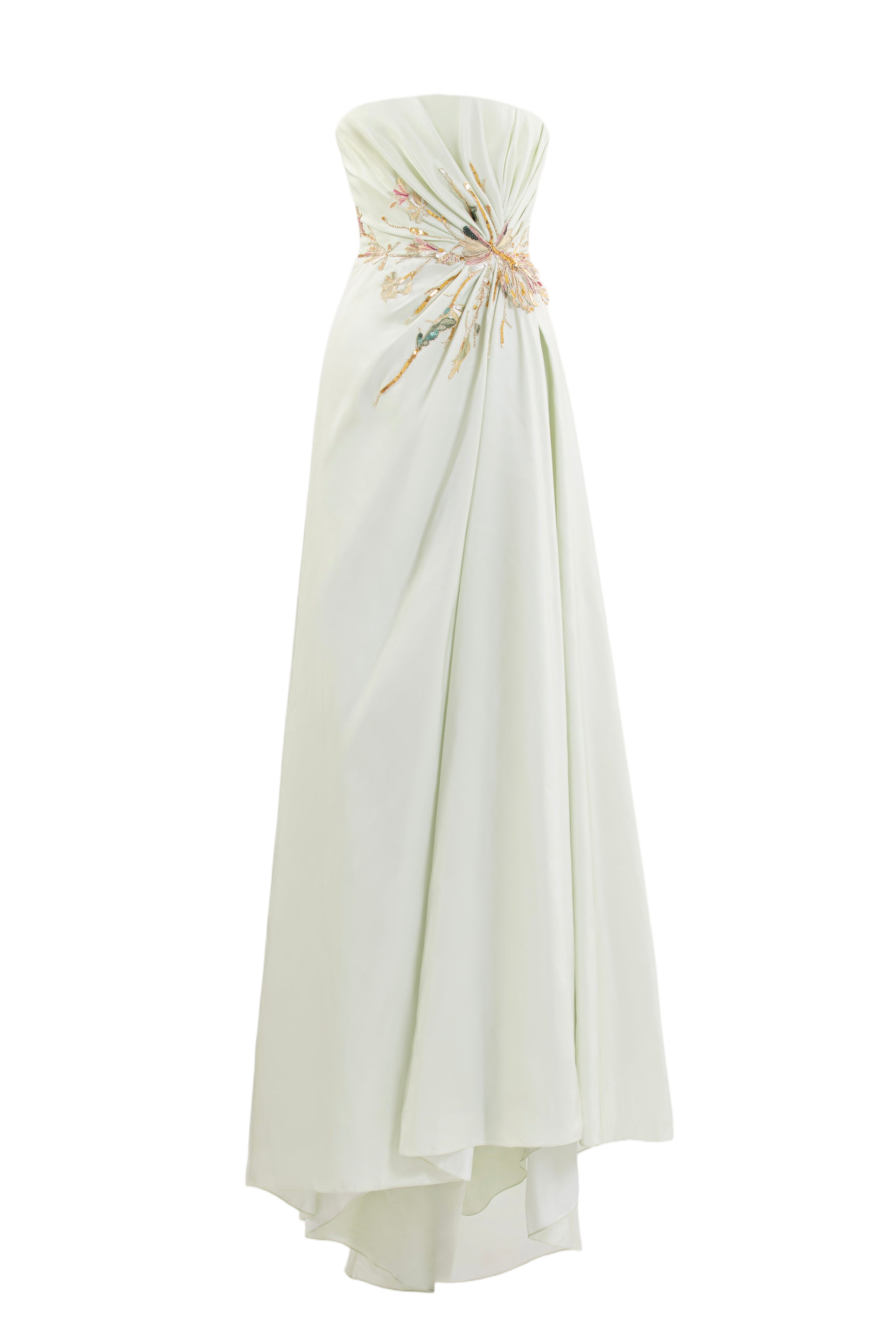 Draped Taffeta Dress