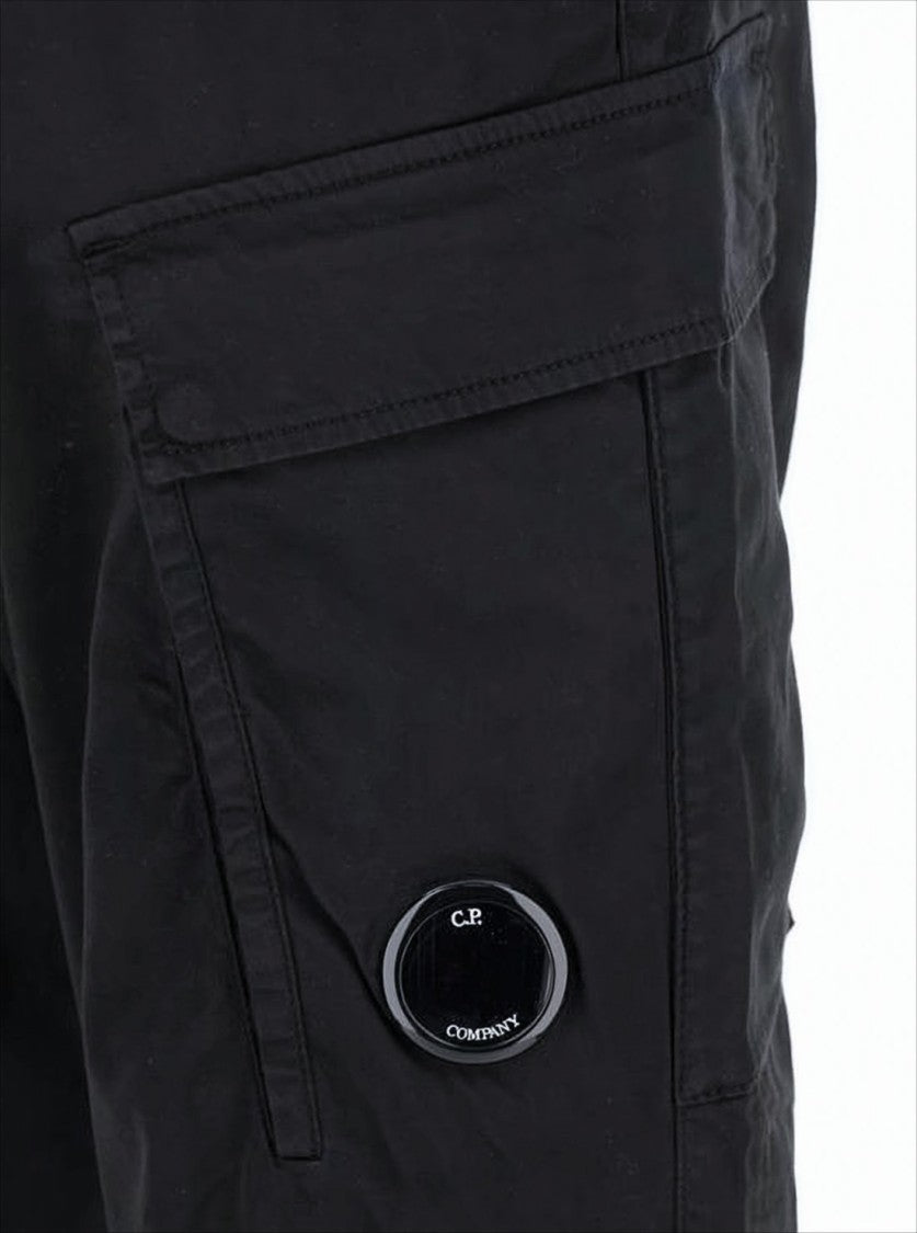 Cargo-Inspired Straight Pants with Iconic Logo Patch