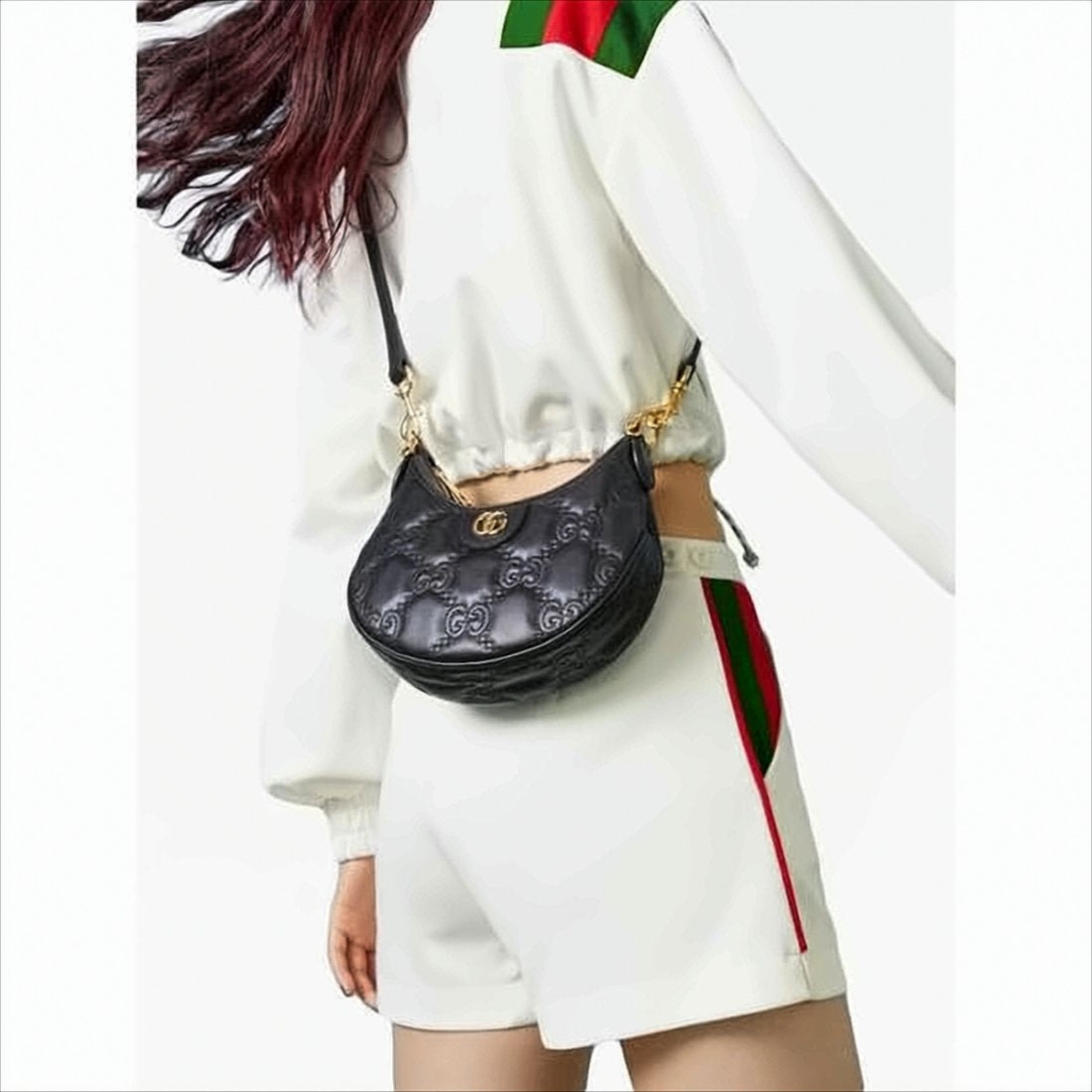 Crescent-Shaped Shoulder Bag