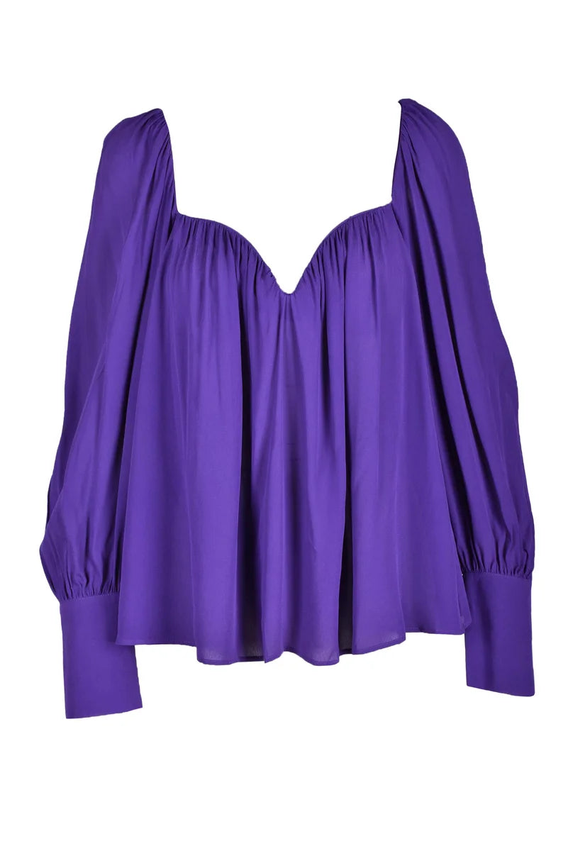 Fluid Deep Purple Blouse