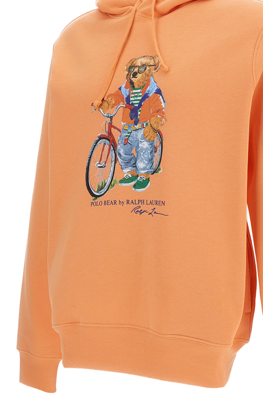 Orange Printed Hoodie