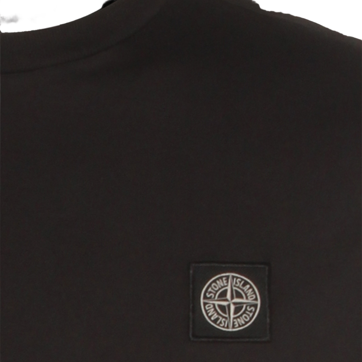 Long-Sleeve Black T-Shirt with Subtle Emblem Patch