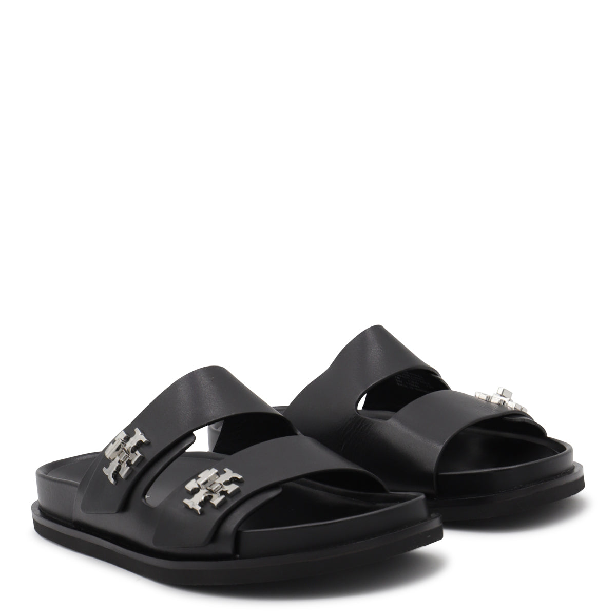 Black Leather Flats