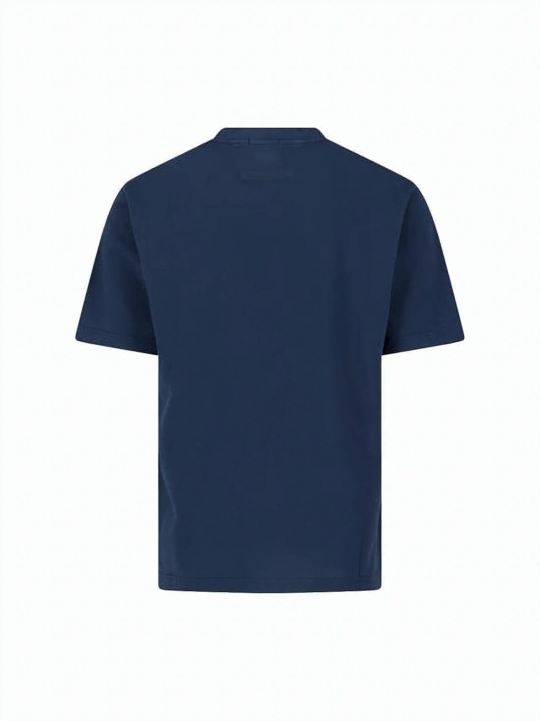 Minimalist Black Short-Sleeved T-Shirt with Rectangular Patch