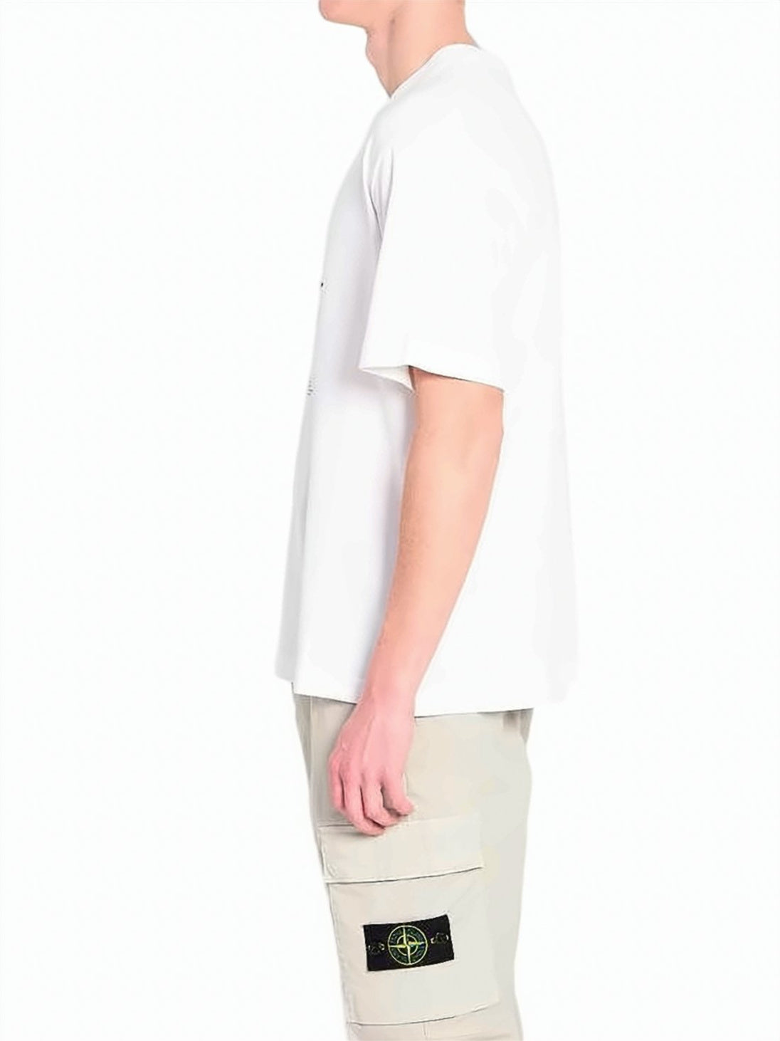 White Lightweight Breathable Central Compass T-Shirt