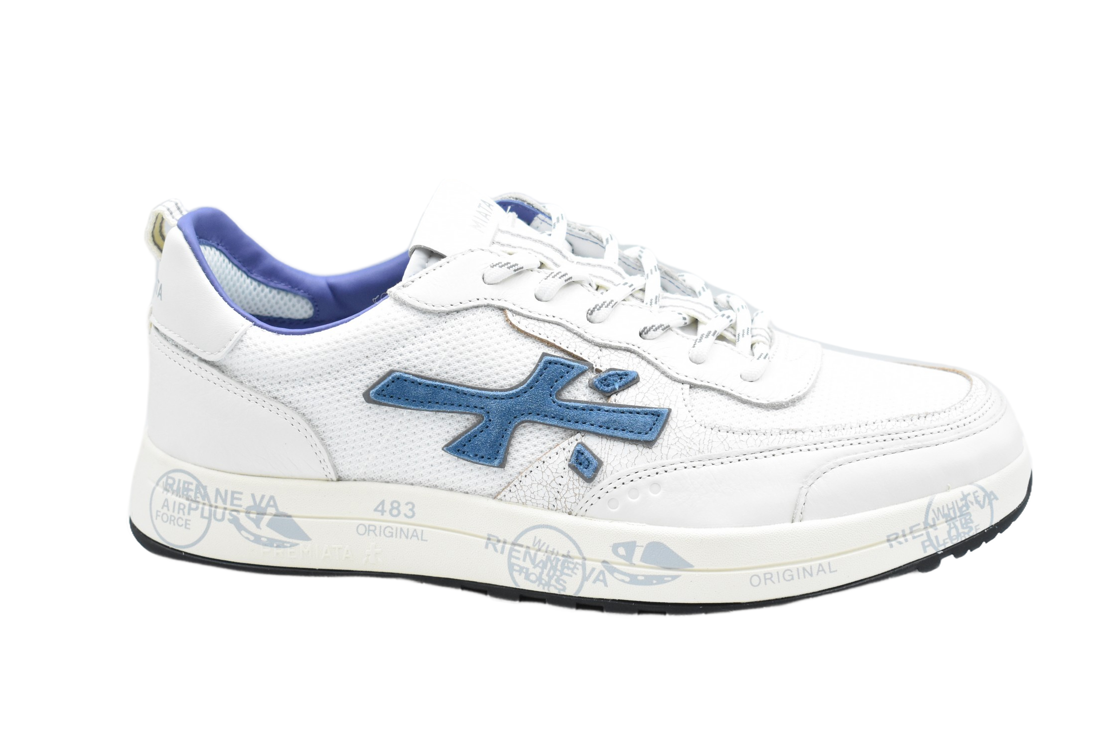 Bianco Blu Low-Top Sneakers