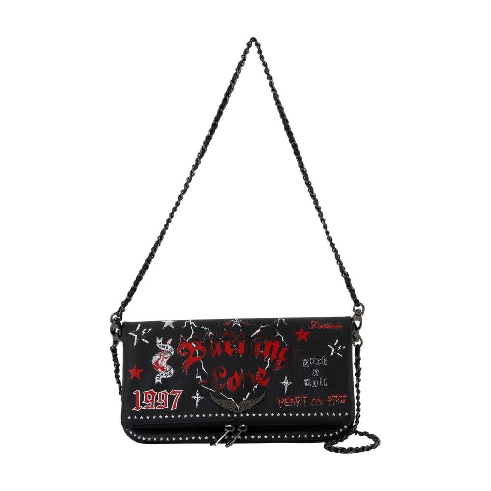 Rock Wallet On Chain - Leather - Black