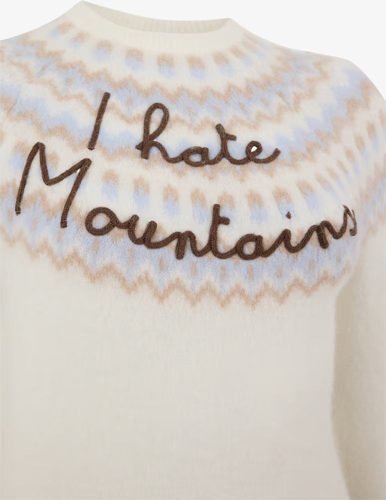 Nordic-Inspired Cream Sweater With Embroidered Detail