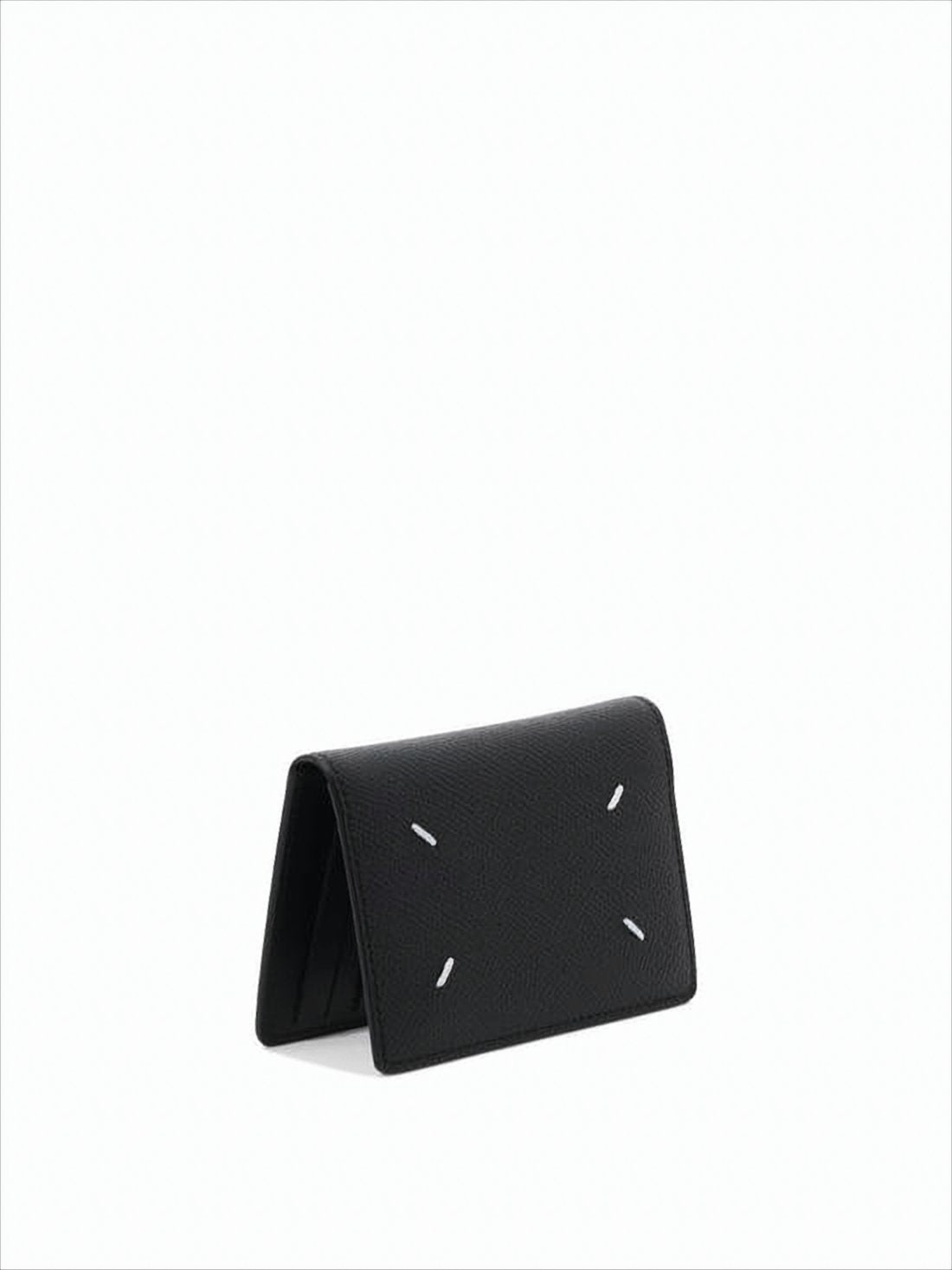Textured Calf Leather Bifold Card Wallet