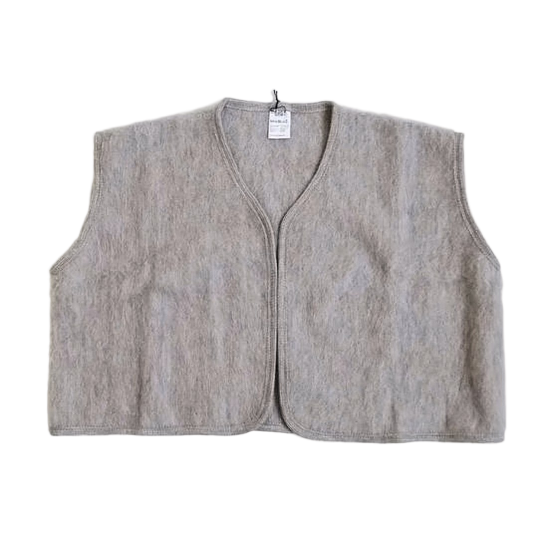Woolen Sleeveless Vest With Relaxed Boxy Fit