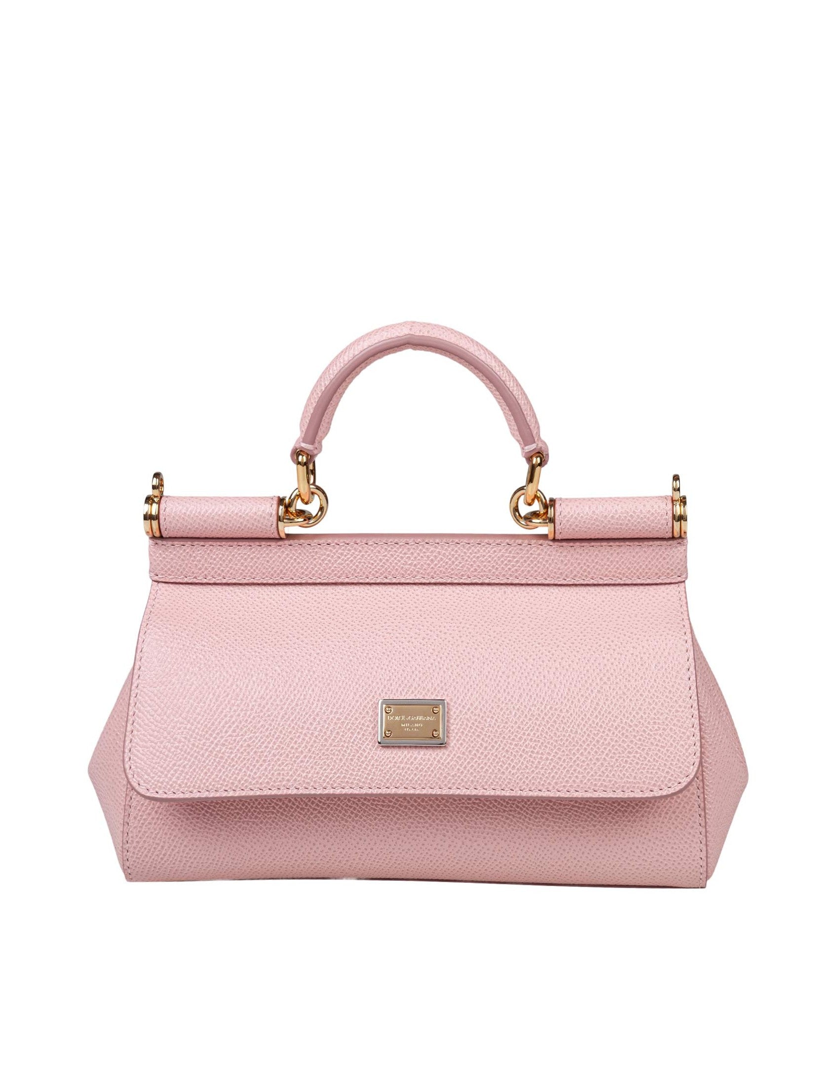 Mini Sicily Dauphine Leather Bag Nude Pink