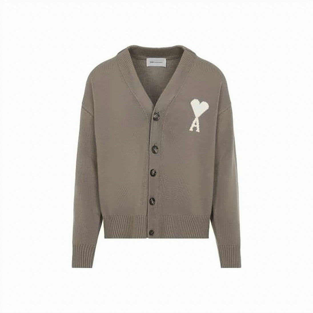 Iconic Heart Emblem V-Neck Cardigan