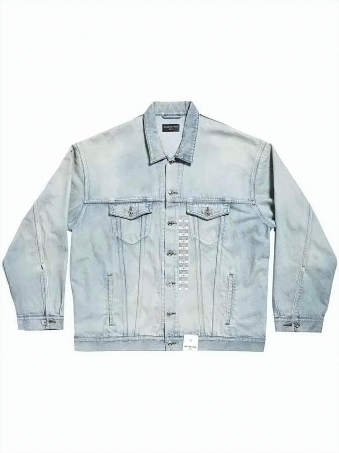 Light Washed Cotton Oversized Denim Jacket
