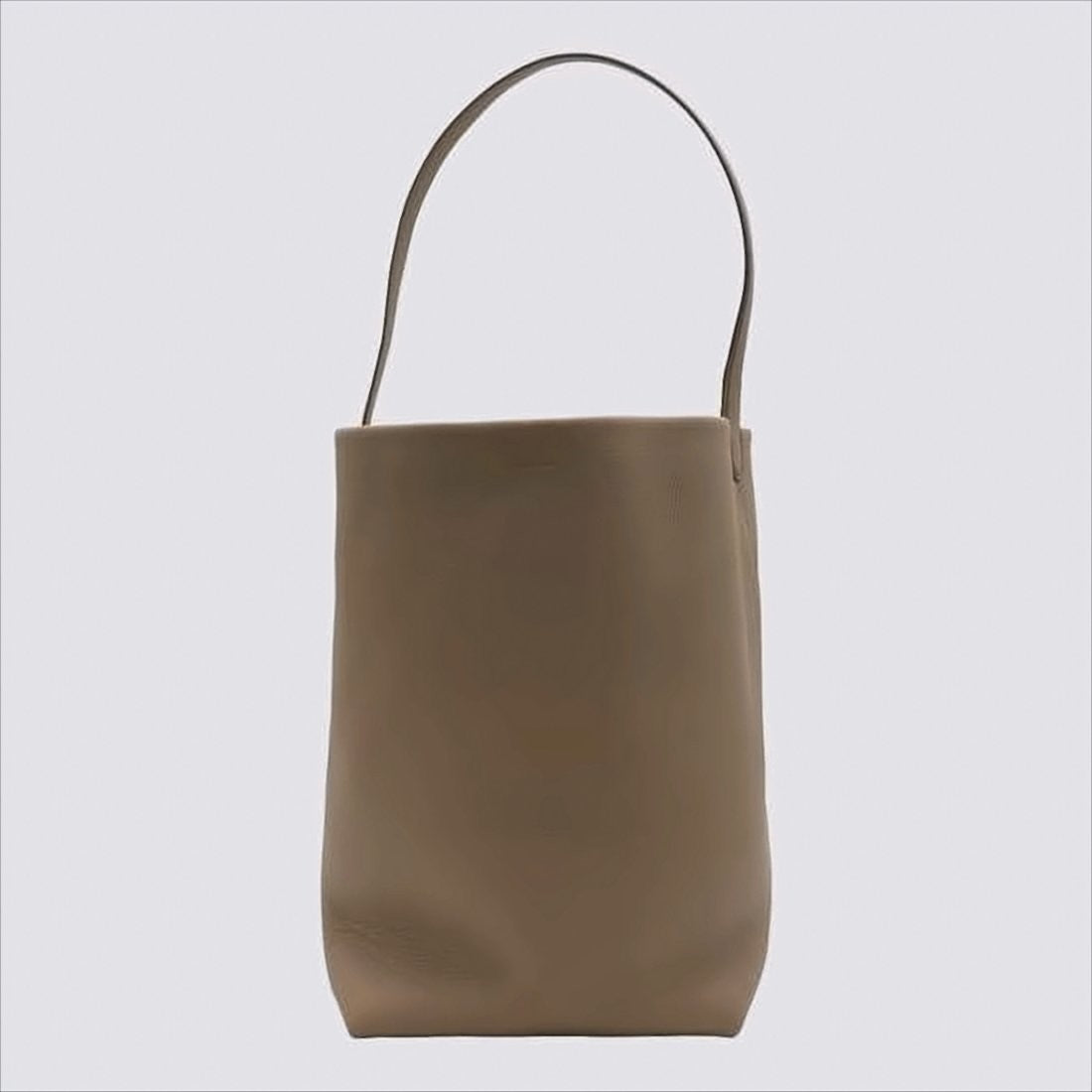 Structured Brown Calf Leather Tote