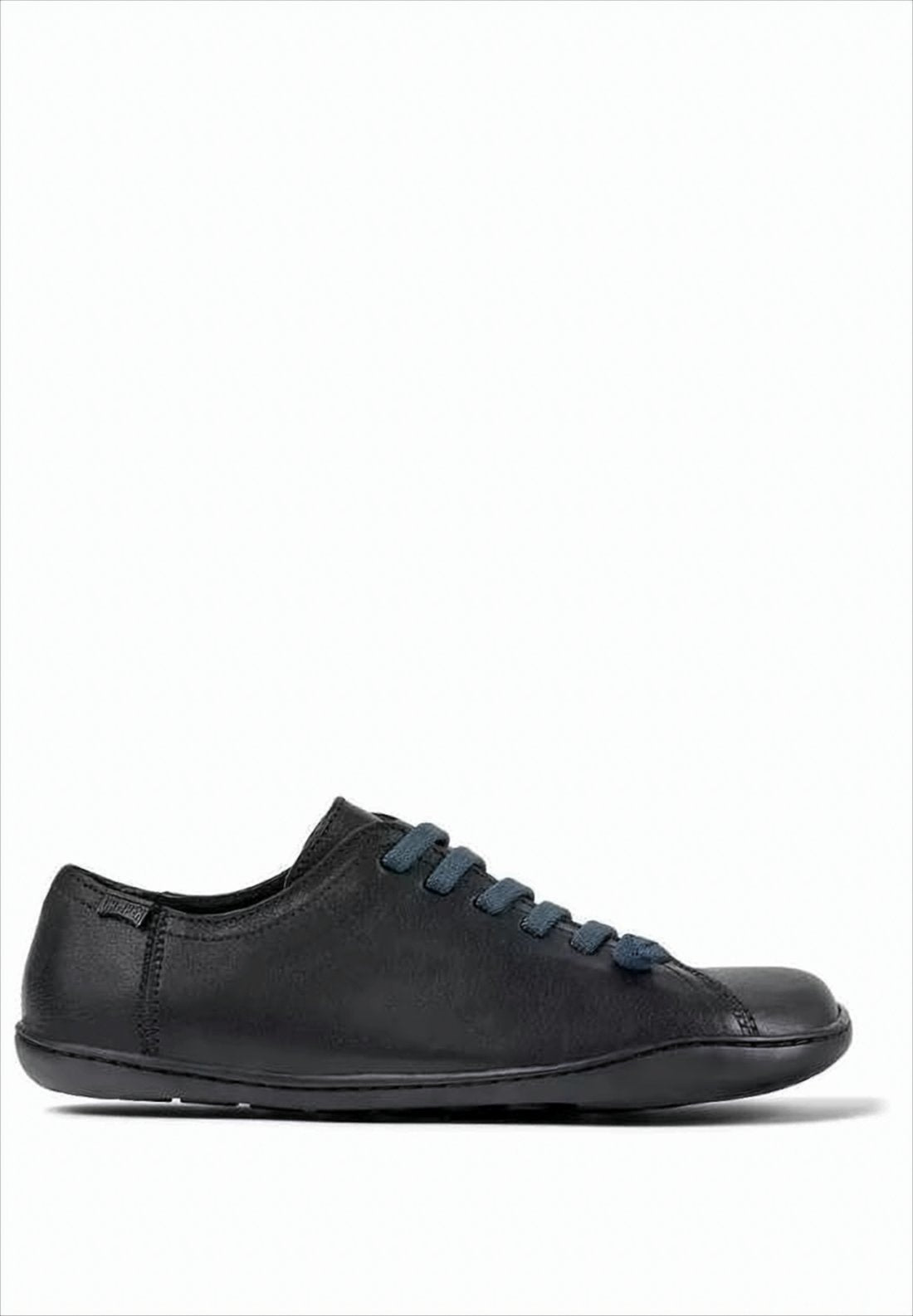 Minimalist Black Leather Sneakers
