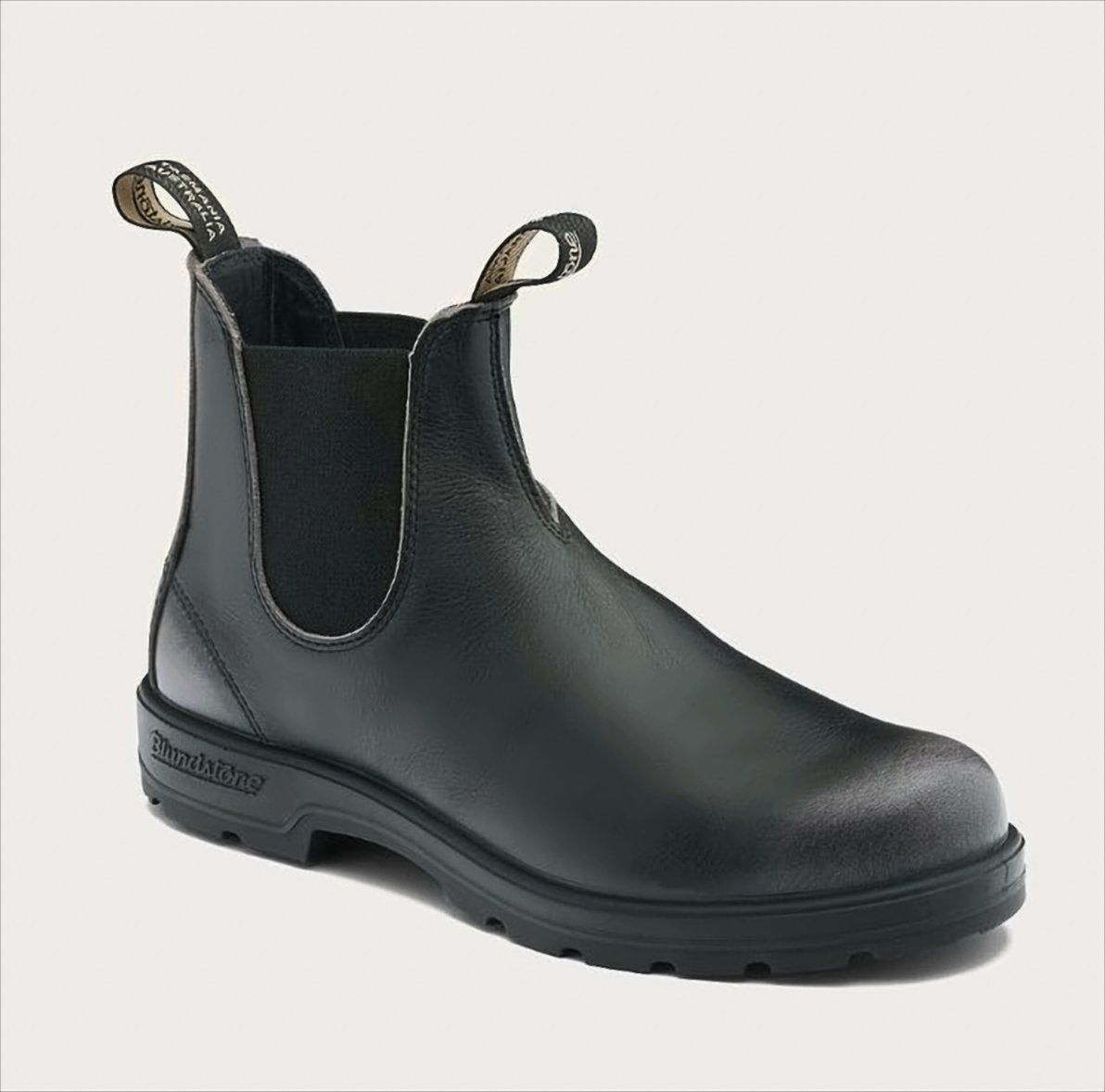 Vintage Black Leather Boots With Comfort Technology