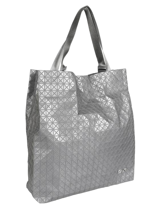 Geometric Tote Bag with Triangular Pattern