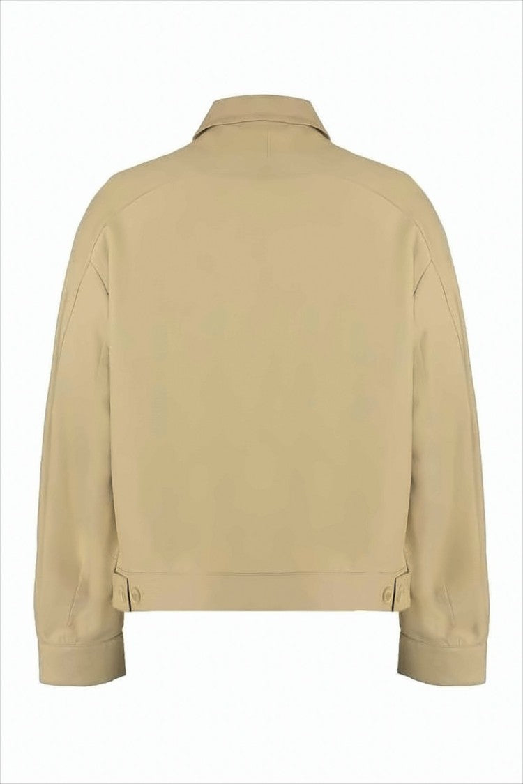 Minimalist Jacket with Classic Collar and Chest Pocket