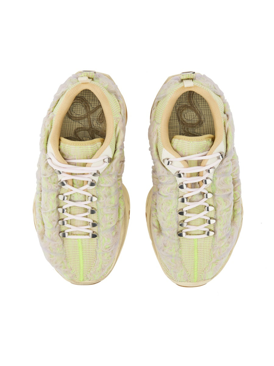 Gradient Textured Sneaker With Thick Rubber Sole