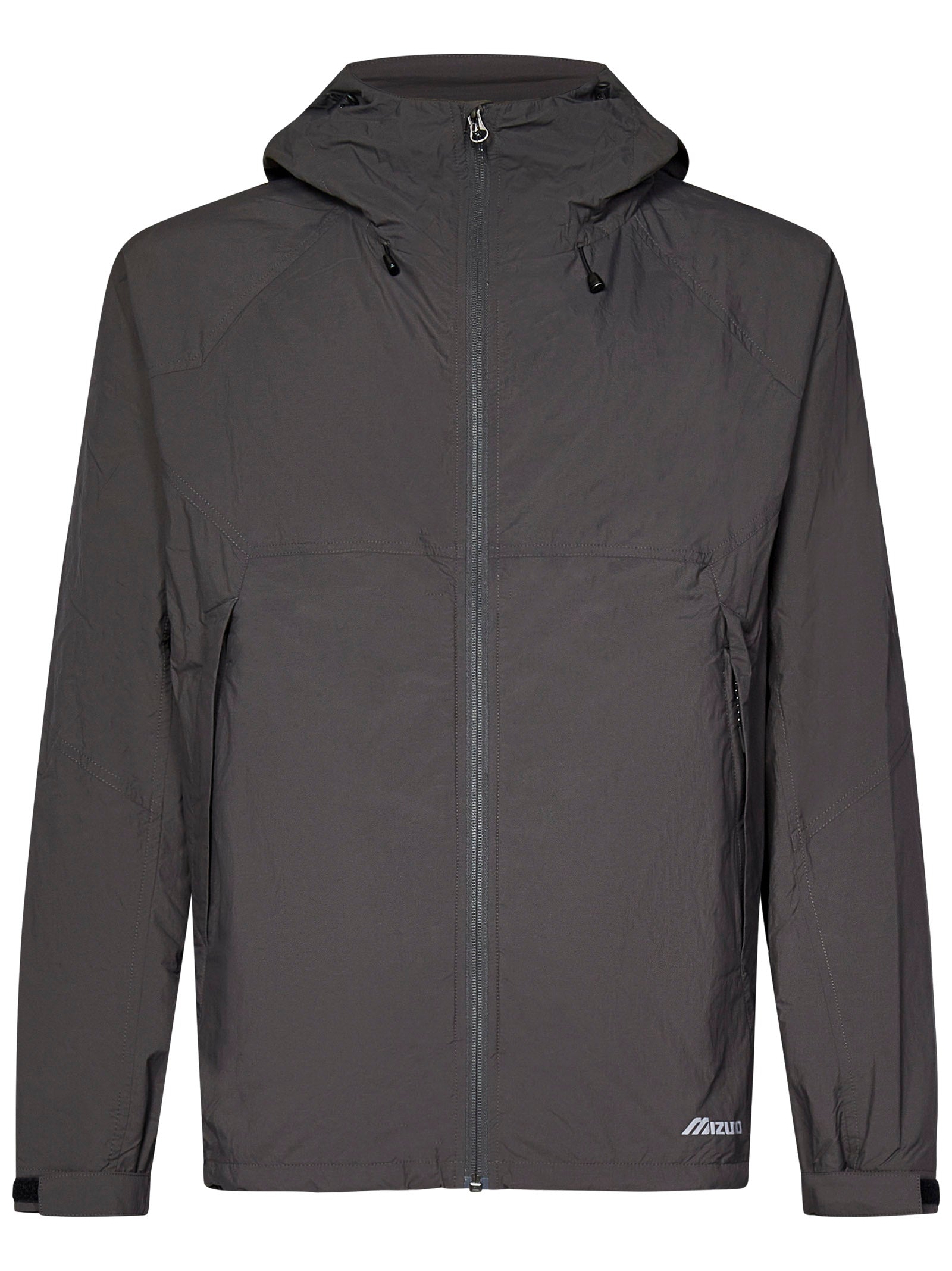 Thermal Grey Windbreaker With Faux Fur Lining