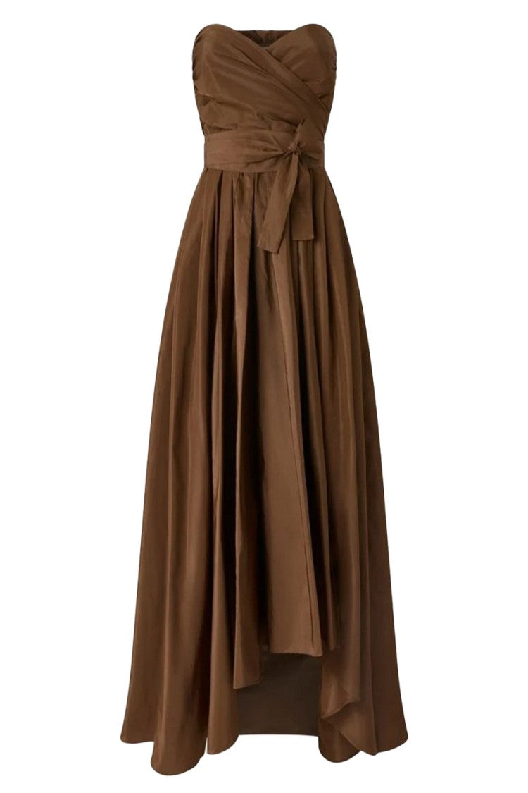 Strapless High-Low Dress With Fitted Bodice