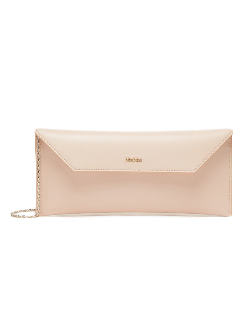 Leather Clutch with Flap Closure