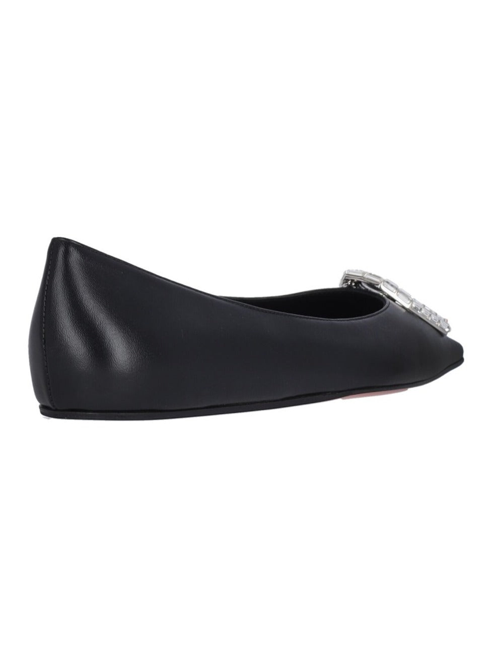 Camelia Ballerinas In Black Hammered Leather