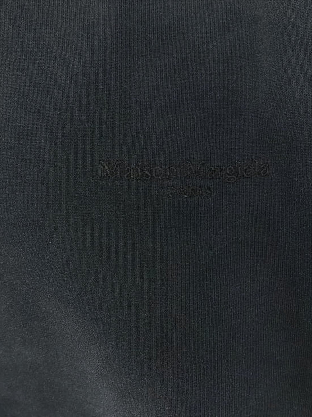 Black V-Stitch Cotton T-Shirt
