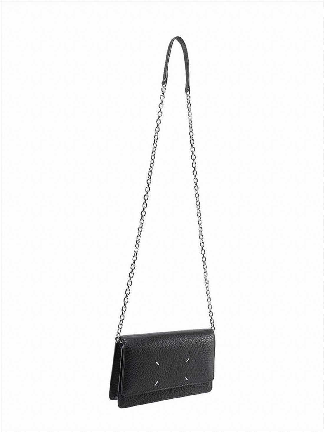 Textured Leather Rectangular Crossbody Bag