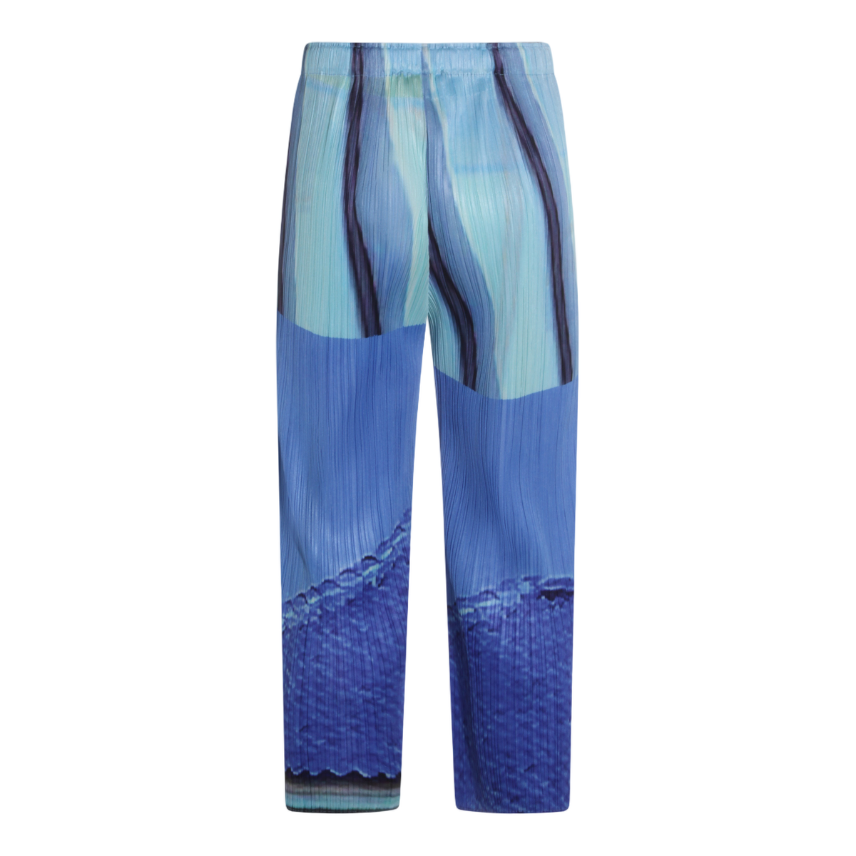 Relaxed Fit Trousers with Pleated Texture