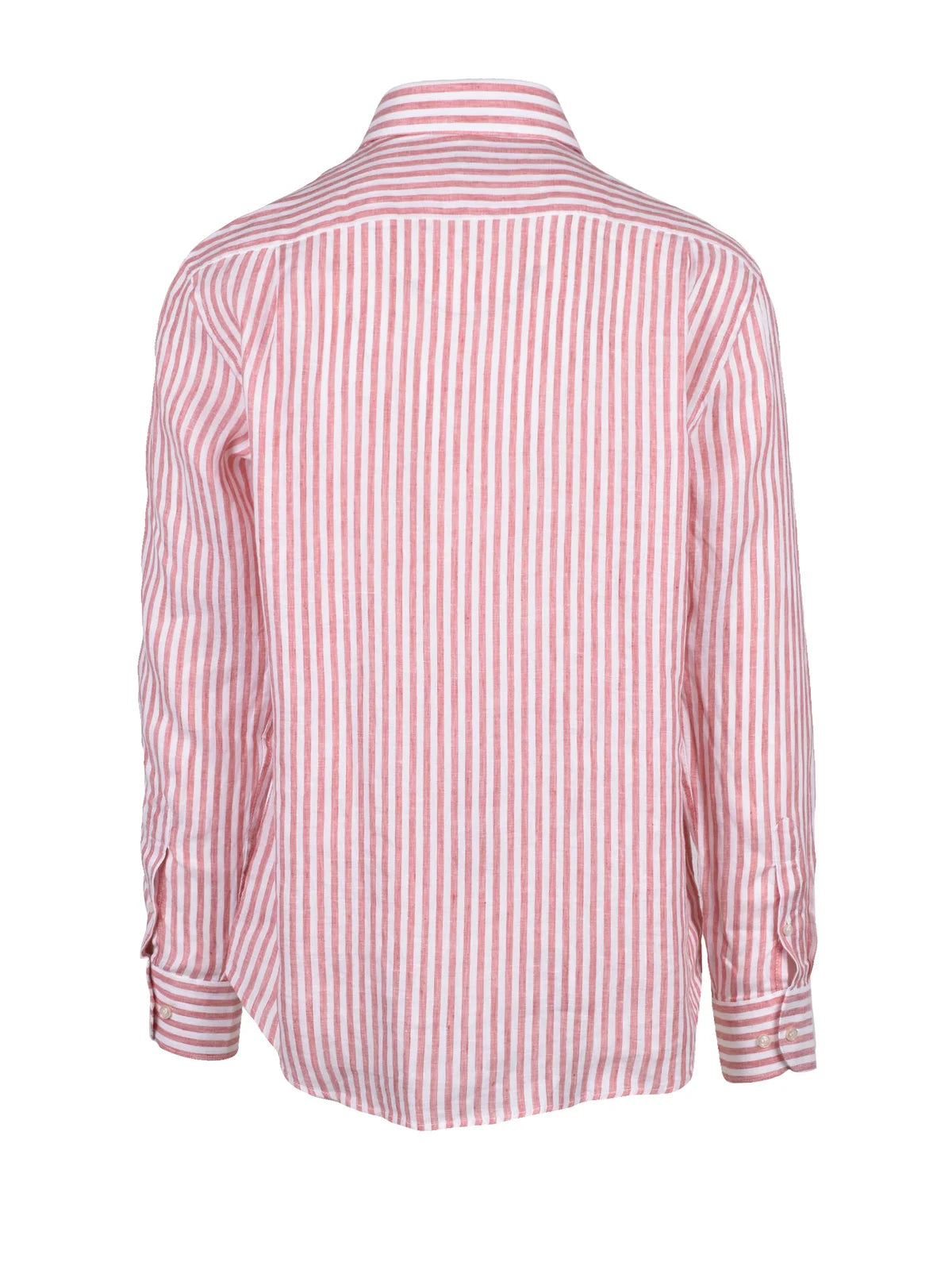 White Pink Linen Shirt