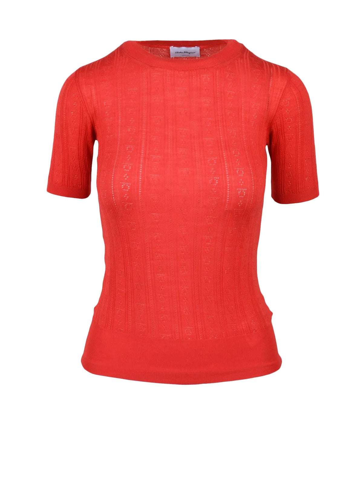Red Wool Knit Top