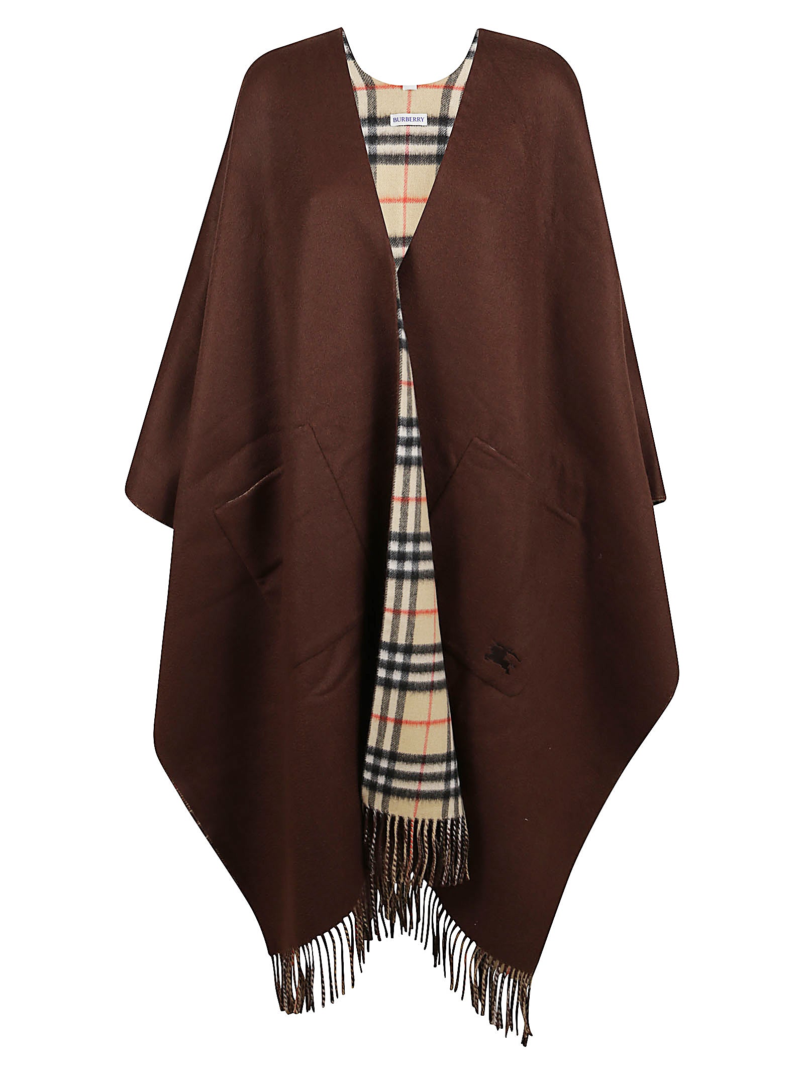 Fringe-Detail Wool And Cashmere Poncho