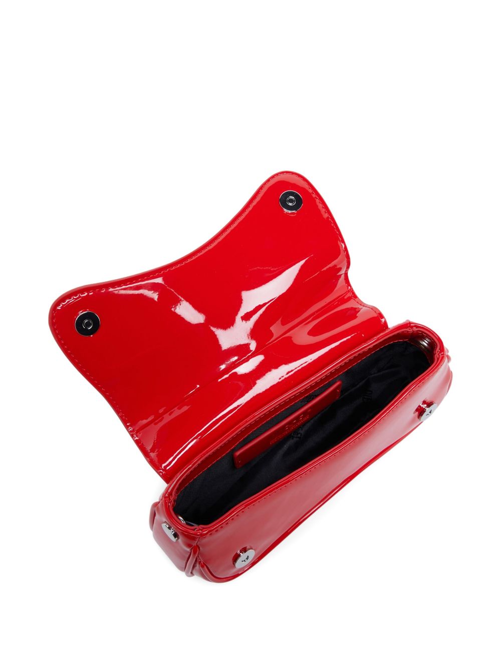 Curved Silhouette Red Bag