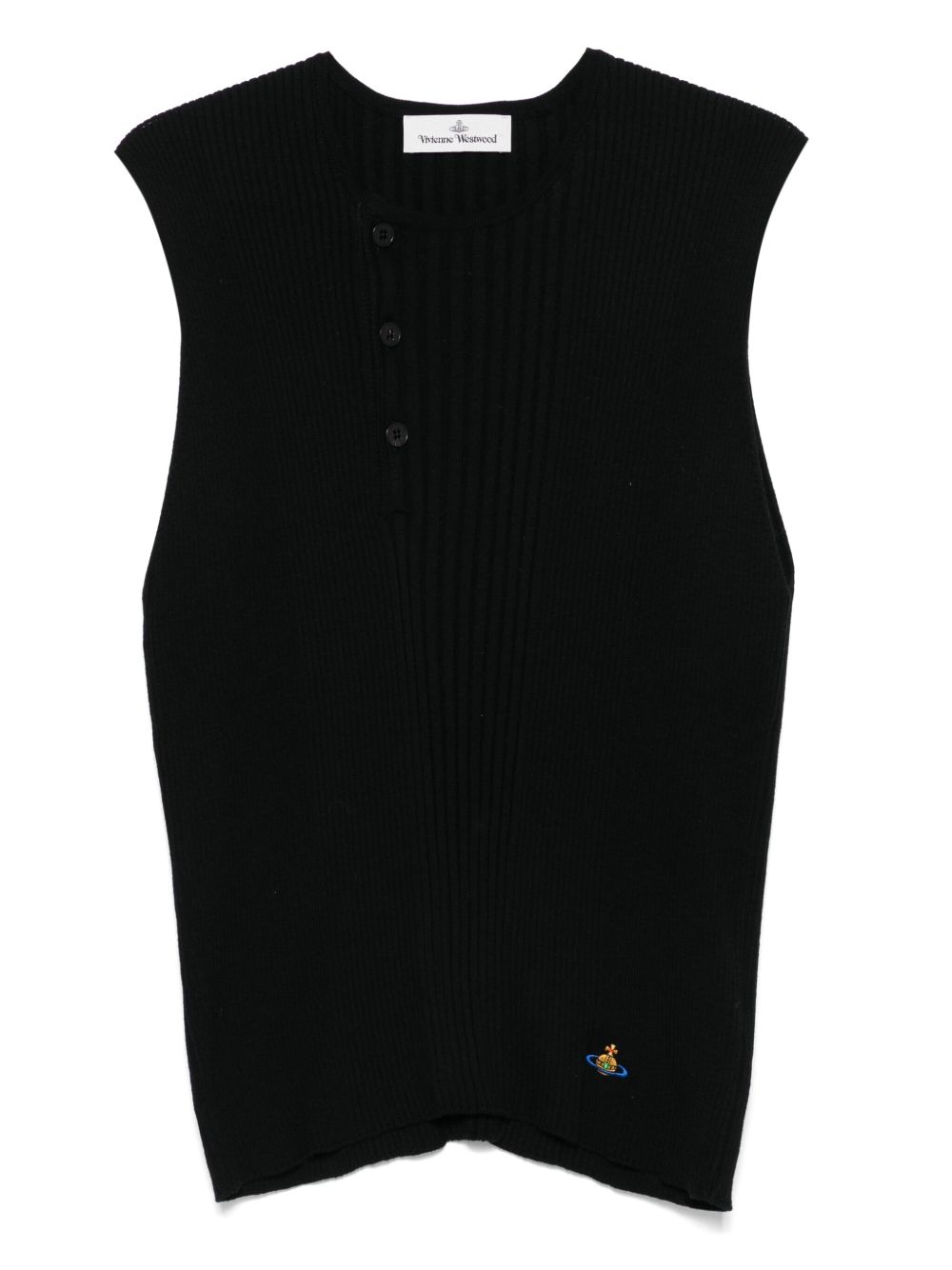 Ribbed Sleeveless Sweatshirt