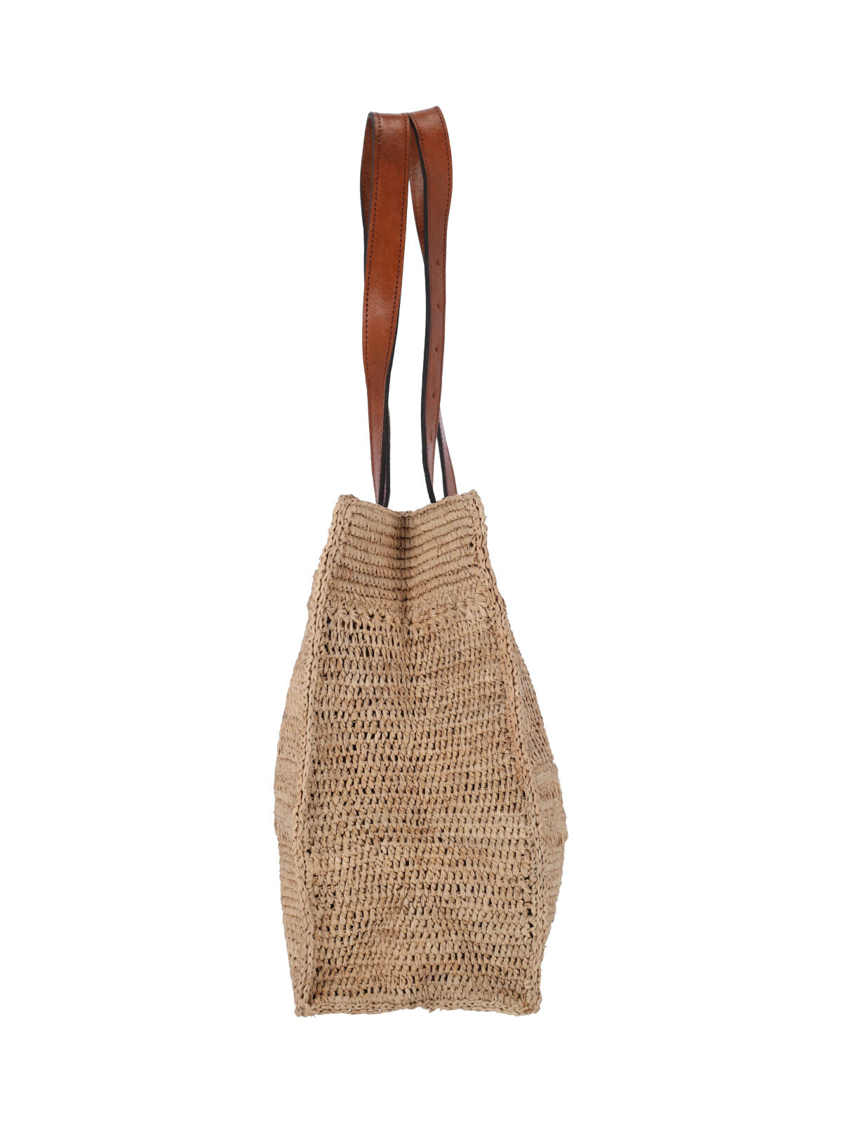 Natural Beige Nomade Woven Raffia Tote