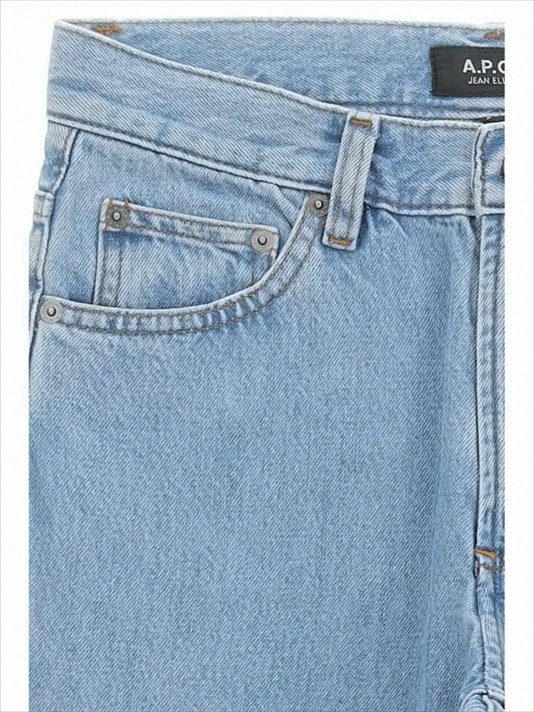 Light Blue High-Waisted Denim Pants