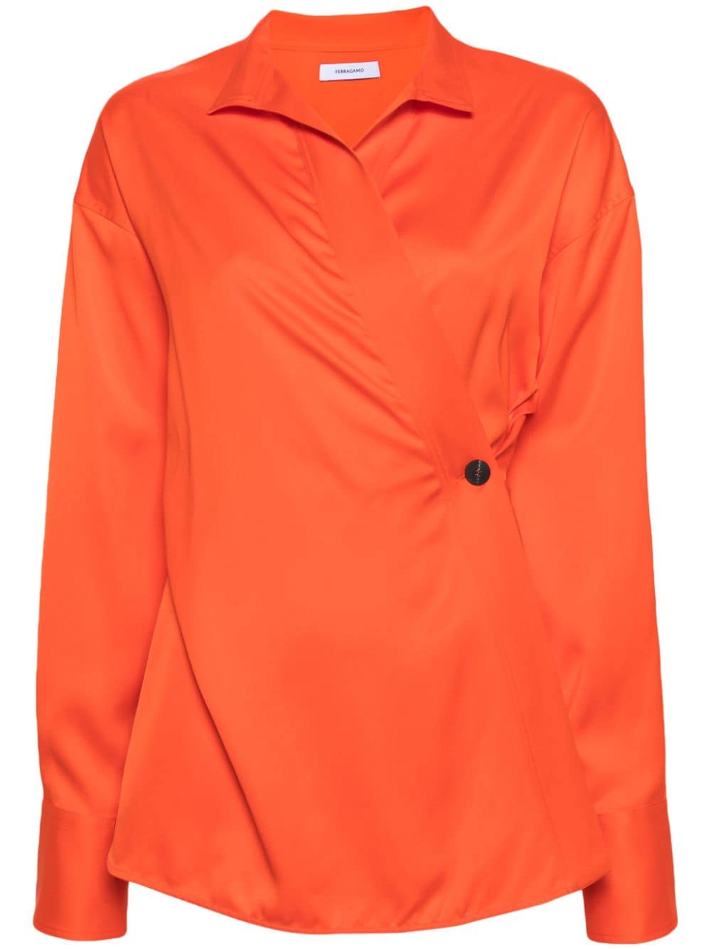 Asymmetric Mandarin Wrap Top